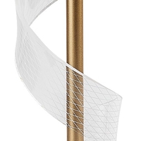 Елегантна настолна LED лампа 6W, златен метал и акрил, топло бяла светлина