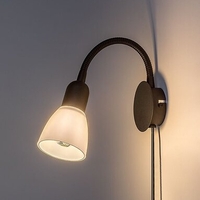 Спотчерен метал и бяло стъкло, 1xE14, 40W