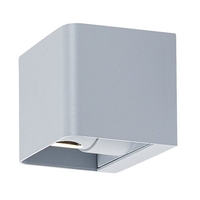 Елегантен квадратен LED аплик Hallstatt в стилен сив цвят – модерно фасадно осветление 10W