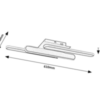 Модерен LED  плафон 18W с регулируема цветна температура – черен