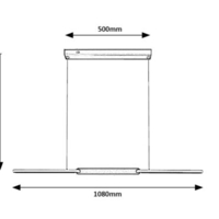 Модерен висящ LED полилей 36W с регулируема цветна температура – черен