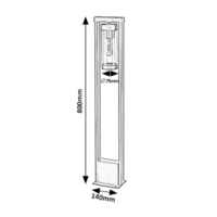 Модерен градински стълб Kolta E27 – елегантно външно осветление с IP44 защита