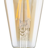 LED филаментна крушка ST65, 5W, E27, 3000K, топло бяло, прозрачно стъкло