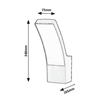 Модерен външен LED аплик Palanga 12W с топло бяла светлина