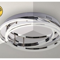 Модерен LED  плафон 40W с естествено бяла светлина – хром