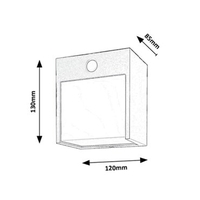 Умен външен бял LED аплик Balimo 12W с PIR сензор – стилно осветление за фасади