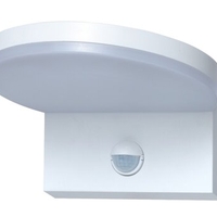 Бял фасаден LED аплик Batida 9W със сензор и регулируема светлина