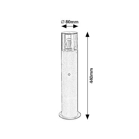 Градински стълб Teplice E27 със сензор – модерно външно осветление с кафяв прозиращ абажур и IP44 защита