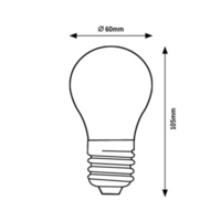Смарт LED филамент крушка A60 – E27, 4W, 2700K, RGB, Wi-Fi, димируема