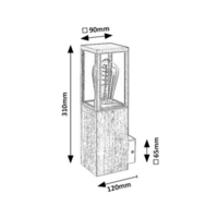 Елегантен външен аплик Wales E27 – стилно фасадно осветление в цвят тъмeн дъб с IP44 защита