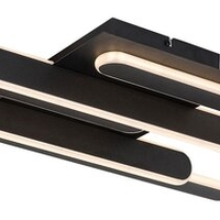 Модерен LED  плафон 36W с регулируема цветна температура – черен