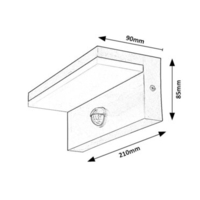 Интелигентен бял LED аплик Zaragoza 9W – външно осветление със сензор и регулируема цветна температура