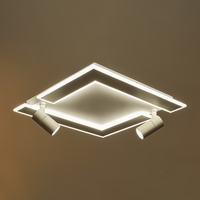 Smart LED таванен плафон 68W – елегантен бял дизайн и подвижни рамена