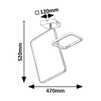 Модерен LED плафон Malwen – 36W, 3600 lm, хром, 4000K естествена светлина