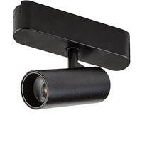 Модерен LED спот за релсово осветление – 6W, естествено бяло 4000K, черен алуминий