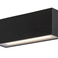 Елегантен черен LED аплик Mataro 10W – модерно фасадно осветление с естествена светлина