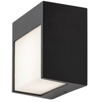 Модерен черен LED аплик Balimo 12W – елегантно фасадно осветление с естествена светлина