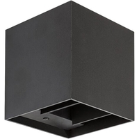 Модерен кубичен аплик Solin в матово черно – стилно фасадно осветление G9