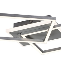 Модерен LED таванен плафон 40W – сив, 2700K–3500K, 1500–2500lm