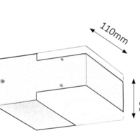 Модерен външен LED аплик Bona 9W – стилно двупосочно фасадно осветление