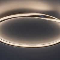 Модерен LED плафон 40W – златен топла светлина 3000K