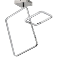 Модерен LED плафон Malwen – 36W, 3600 lm, хром, 4000K естествена светлина