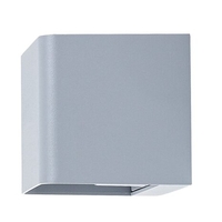 Елегантен квадратен LED аплик Hallstatt в стилен сив цвят – модерно фасадно осветление 10W