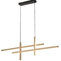 Модерен LED полилей – черен и матирано златен метал, 40W, 3000K