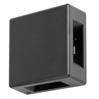 Компактен квадратен LED аплик Lippa в черно – стилно фасадно осветление 6W