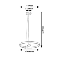 LED висящ полилеи 34W, 4000K