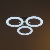 Модерен LED полилей със smart управление 96W в бяло и злато