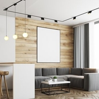 Смарт LED релсово осветление – 4W, регулируема цветна температура 2700–5500K, Wi-Fi, черен алуминий