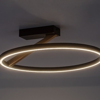 Модерен LED плафон черен/златен, 24W3000K