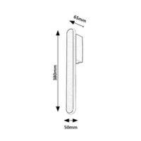 Модерен LED стенен аплик 12W с регулируема цветна температура – черен