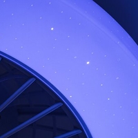 Мултифункционален LED таванен плафон с вентилатор, RGB и звезден ефект