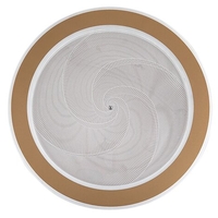 Модерен LED плафон 24W,матирано златен метал и акрил, димируем с дистанционно управление