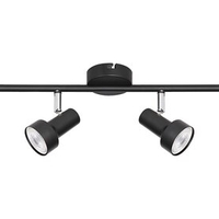 Модерен четворен спот осветител – черен метал, GU10, 4x50W