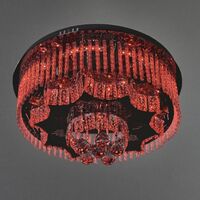 Голям кристален LED полилей хром с дистанционно