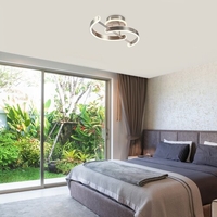 Модерен LED таванен плафон 30W с топло бяла светлина – атенен хром