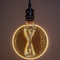 LED филаментна крушка G188, 4W, E27, 1800K, топло бяло, кехлибарено стъкло