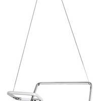 Модерен висящ LED пендел Malwen – 36W, 3600 lm, хром, 4000K естествена светлина