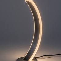 LED настолна лампа 12W – сатенен хром, топло бяла светлина (3000K)