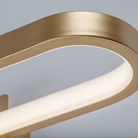 LED осветително тяло за баня 15W, IP44, 4000K, матирано злато