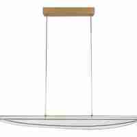 Модерен LED висящ полилей 32W матирано златенметал ,акрил и топла светлина 3000K