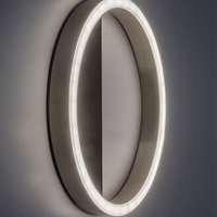 Модерен LED стенен аплик 15W с естествено бяла светлина – драскан хром