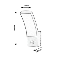 Външен LED аплик Palanga 12W с датчик за движение и топло бяла светлина