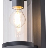 Модерен външен аплик със сензор Silistra – 1 Х Е27, IP44 в антрацитен цвят