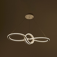 Модерен LED полилей от метал и PVC – бял, 198W, с дистанционно и регулируема височина