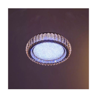 LED таванен плафон с кристал 120W с дистанционно – Злато