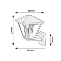 Класически външен аплик Paravento E27 – елегантно фасадно осветление с прозрачно стъкло и IP44 защита